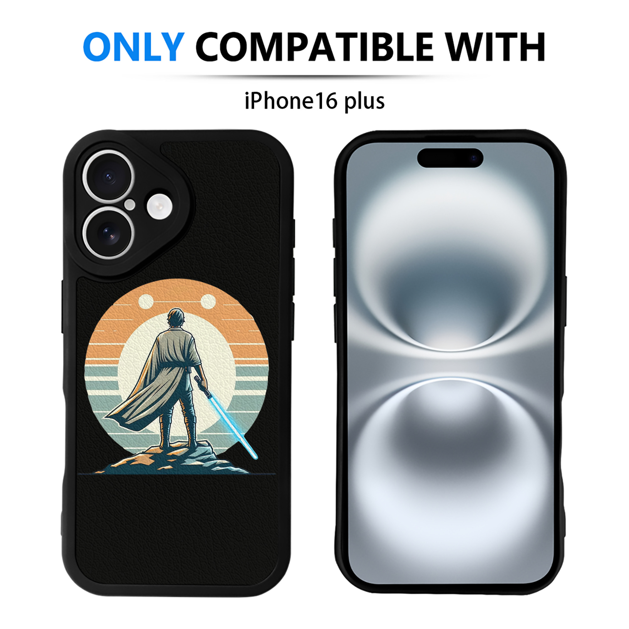 （画像用） スター・ウォーズ Star Wars 【iPhone 16シリーズ対応】シリコンスマホケース（レザー調） 材質：シリコン